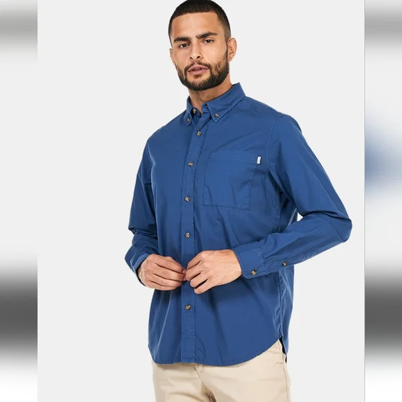 Timberland Weathergear Button Shirt XXL Blue - Picture 1 of 5